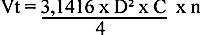 Cylindre totale Vt= 3.1416 x D X C x n / 4